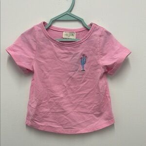Pink Kids T-Shirt with Embroidered cactus Design